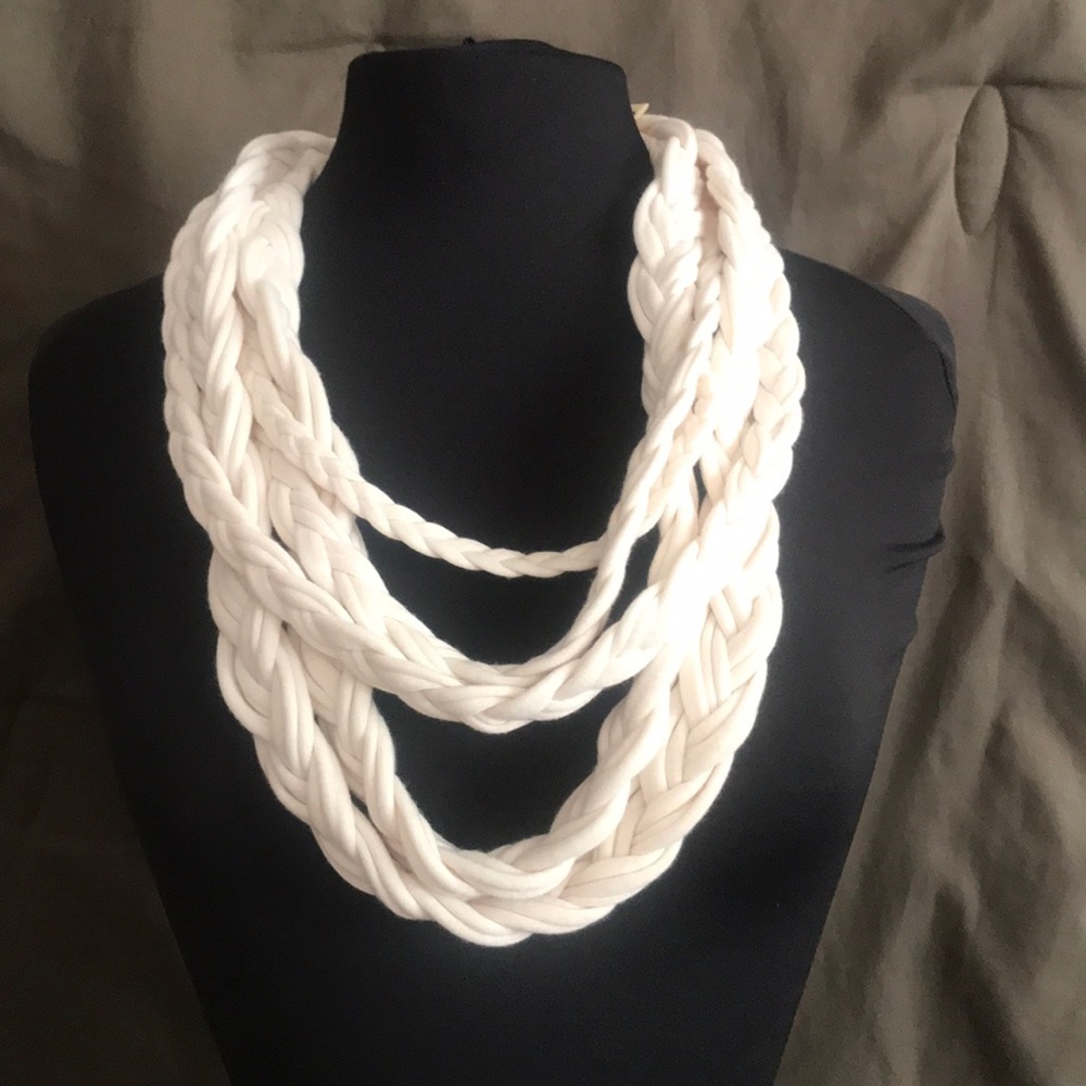 Banded2gether cream colored infinity scarf